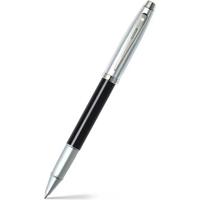 Sheaffer SF-E1931351 Rollerball 100 M Glossy Black Barrel Brushed Chrome Cap Nickel Plated - thumbnail