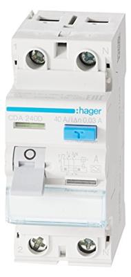 Hager CDA240D CDA240D Aardlekschakelaar 1-fasig 2-polig 40 A 0.03 A Hager CDA240D CDA240D Aardlekschakelaar 1-fasig 2-polig 40 A 0.03 A