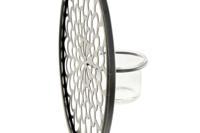 Kaarshouder DKD Home Decor Kristal Zwart Metaal Hout Bruin 20 x 20 x 36 cm - thumbnail