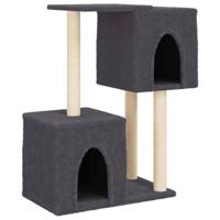VidaXL Kattenmeubel met sisal krabpalen 86 cm donkergrijs - thumbnail