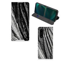 Book Wallet Case Sony Xperia 5 III Boomschors Grijs - thumbnail