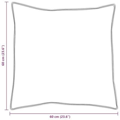 VidaXL Hoofdkussen met kussen 2 pcs wit 60 x 60 cm katoen