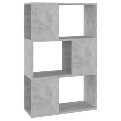 Boekenkast/kamerscherm 60x24x94 cm bewerkt hout betongrijs