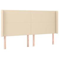 Boxspring met matras stof crèmekleurig 180x200 cm - thumbnail