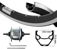 Kgs achterwiel 28 inch (622) zac2000 zwart nexus 8 rollerbrake - thumbnail