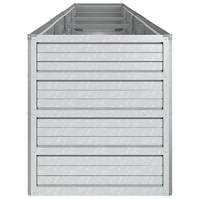 VidaXL Plantenbak verhoogd 320x40x45 cm gegalvaniseerd staal zilver VidaXL Plantenbak verhoogd 320x40x45 cm gegalvaniseerd staal zilver
