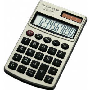 Olympia LCD 1110 Zakrekenmachine Zilver Aantal displayposities: 10 werkt op zonne-energie, werkt op batterijen (l x b x h) 117 x 70 x 10 mm