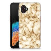 Samsung Galaxy Xcover 6 Pro | TPU | Siliconen hoesje | Marmer Goud - thumbnail