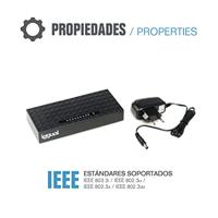 Schakelaar iggual GES8000 Gigabit Ethernet 16 Gbps - thumbnail