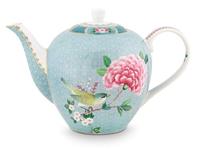 Pip Studio Blushing Birds Theepot Groot Blauw - thumbnail