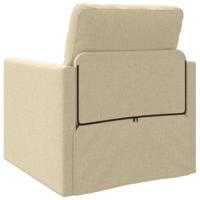 Vloerslaapbank met kussen Crème 74 x 77 x 81 cm Stof - thumbnail