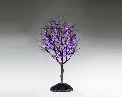 Dry Tree With Purple Lights 11x11x28 cm Halloween LEMAX - Lemax