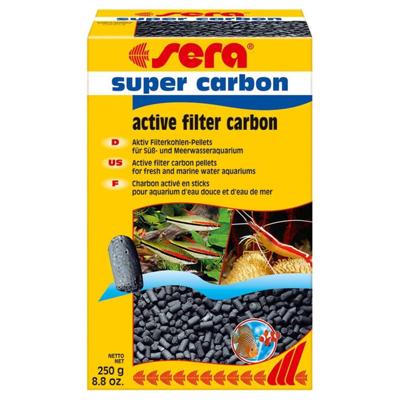 Sera Super Carbon 250g - Actieve Koolfilter voor Heldere Aquariums, pH-Neutraal & Effectief