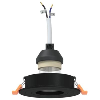 VidaXL Spotje 6 pcs zwart 9 x 9 x 2 cm aluminium