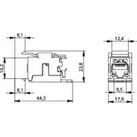 Telegärtner 100023225 RJ45-inbouwmodule Keystone CAT 6A 1 stuk(s) - thumbnail