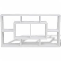 Wandschap zwevend 8 vakken wit - thumbnail