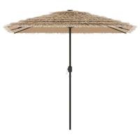 Parasol met stalen paal 248x248x248 cm bruin - thumbnail