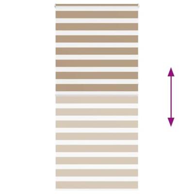 VidaXL Zebra blind 105x230 cm stofbreedte 100,9 cm polyester zandbruin