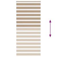 VidaXL Zebra blind 105x230 cm stofbreedte 100,9 cm polyester zandbruin - thumbnail