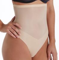 Magic corrigerende string hoog - Hi Waist Thong - Hoge correctie shapewear string - Huidskleur - zwart - S- Corrigerend ondergoed - S- Corrigerend - thumbnail