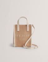 Ted Baker Paulii Faux Raffia Mini Icon Bag-Ivory - thumbnail