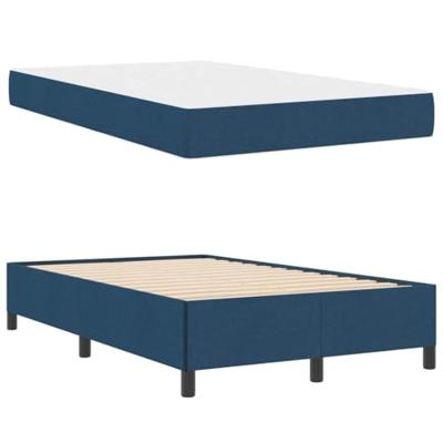 Boxspring bed Blauw en Zwart 120 x 200 cm