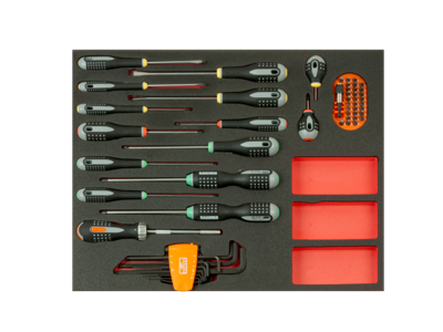 Bahco Foaminlay Fit&Go 3/3 met schroevendraaiers | inbussleutels en bits - 60-delig - FF1A1008