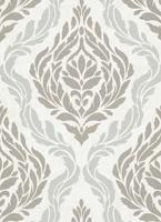 Dutch Wallcoverings Behang Carat Deluxe Medaillon Wit/Zilver 10060-14 - thumbnail