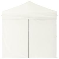 VidaXL Partytent inklapbaar met zijwanden 2x2 m crèmekleurig - thumbnail