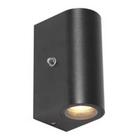 Steinhauer Buitenlamp Logan rond incl. LED dag nacht sensor zwart - thumbnail