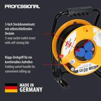 Brennenstuhl 1318930 Kabelhaspel 40.00 m Zwart Randaarde rubberen stekker - thumbnail