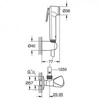 Grohe Tempesta Badset f30 trigger handdouche+zelfsl.stopkraan Chroom - thumbnail