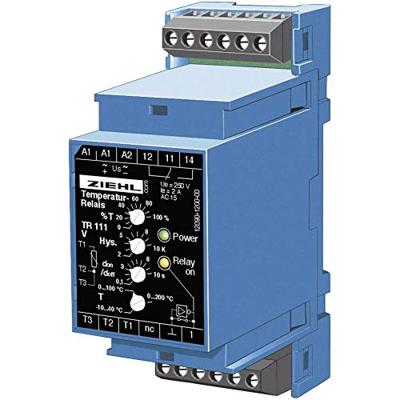 Ziehl TR 111 Tweestandenregelaar Temperatuurregelaar Pt100 -10 tot +200 °C Relais 5 A (l x b x h) 58 x 35 x 90 mm