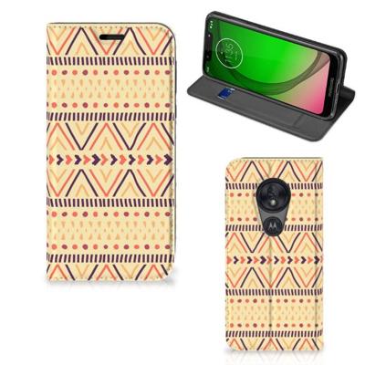 Motorola Moto G7 Play | Hoesje met Magneet | Aztec Yellow Motorola Moto G7 Play | Hoesje met Magneet | Aztec Yellow
