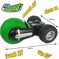 Gear2Play RC Air Rebound Stuntauto met 3 Wielen Groen/Zwart - thumbnail