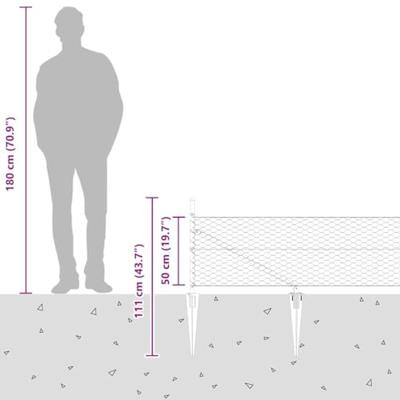 VidaXL Afrasteringspaal groen 25 x 0,5 m (36 mm gaas) staal VidaXL Afrasteringspaal groen 25 x 0,5 m (36 mm gaas) staal