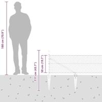 VidaXL Afrasteringspaal groen 25 x 0,5 m (36 mm gaas) staal - thumbnail