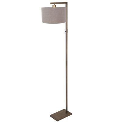 Steinhauer Vloerlamp bronsStang met grijze kap - 4897BR