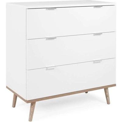Göteborg -ladekast - 3 laden - White Sonoma Oak Decor - Scandinavian - L 79,8 x D 40 x H 86,5 cm