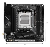 ASRock Phantom Gaming B650I Lightning WiFi Moederbord Socket AMD AM5 Vormfactor Mini-ATX Moederbord chipset AMD® B650 - thumbnail