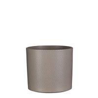 Mica Decorations Bloempot - taupe - keramiek - 23 x 21 cm - thumbnail