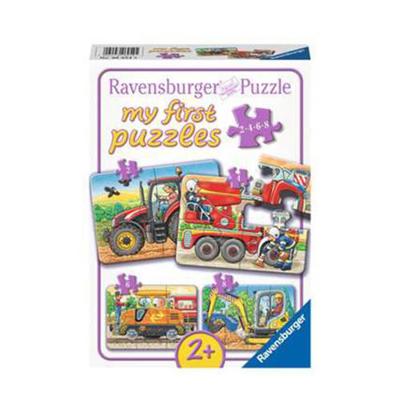 Ravensburger Mijn Eerste Puzzels puzzelset Op het werk - 2 + 4 + 6 + 8 stukjes