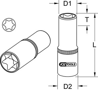 KS Tools 9114384 9114384 Verwisselbare kop - thumbnail