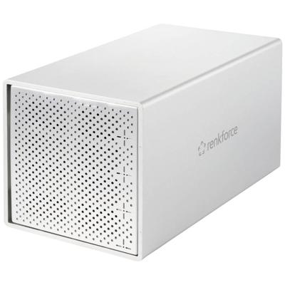 Renkforce RF-5587610 SATA-HDD-behuizing Aantal harde schijf bays: 4 Bay 2.5 inch, 3.5 inch Incl. ventilator (80 mm) Aluminium behuizing USB-A 3.2 Gen 1