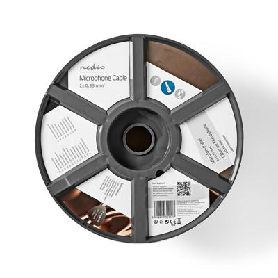 Nedis Microfoonkabel | 2x 0.35 mm² | 100 m | 1 stuks - CABR1535BK1000 CABR1535BK1000