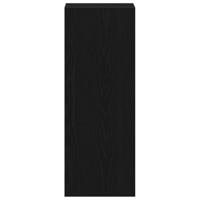 Boekenkast stapelbaar 30x30x80 cm bewerkt hout zwart eikenkleur - thumbnail