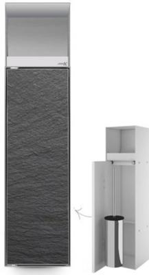 Inbouw Toiletborstelhouder met Toiletrolhouder LoooX Betegelbaar RVS CL9 Looox