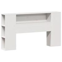 Bed met boekenkast zonder matras grenenhout wit 140x190 cm - thumbnail