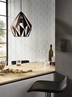 Eglo HanglampCarlton 1 31cm zwart met koper - 49254 - thumbnail