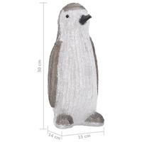 VidaXL Kerstfiguur pinguïn led binnen en buiten 30 cm acryl - thumbnail